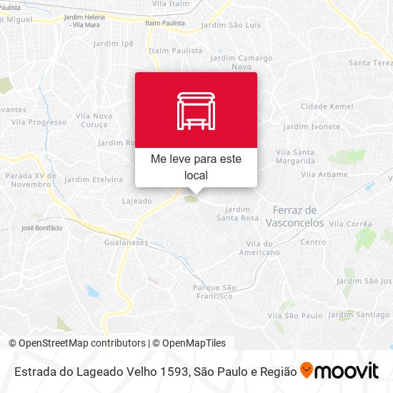 Estrada do Lageado Velho 1593 mapa