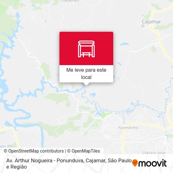 Av. Arthur Nogueira - Ponunduva, Cajamar mapa