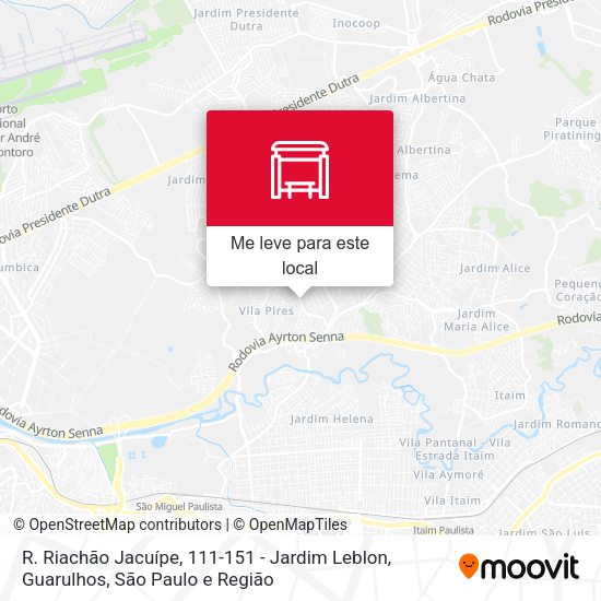 R. Riachão Jacuípe, 111-151 - Jardim Leblon, Guarulhos mapa