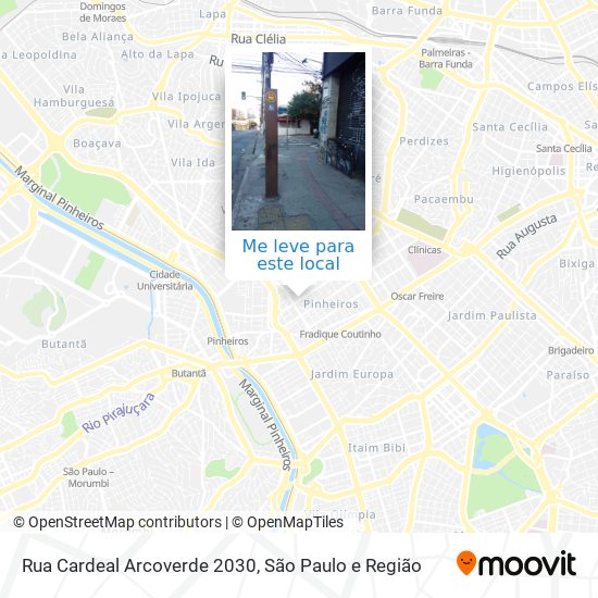 Rua Cardeal Arcoverde 2030 mapa