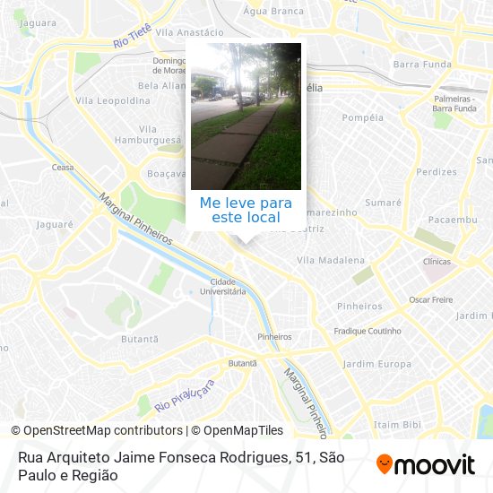 Rua Arquiteto Jaime Fonseca Rodrigues, 51 mapa