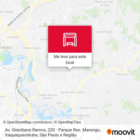 Av. Graciliano Ramos, 220 - Parque Res. Marengo, Itaquaquecetuba mapa