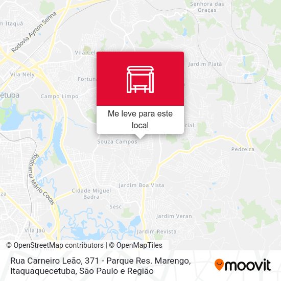 Rua Carneiro Leão, 371 - Parque Res. Marengo, Itaquaquecetuba mapa