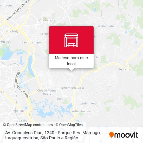Av. Goncalves Dias, 1240 - Parque Res. Marengo, Itaquaquecetuba mapa
