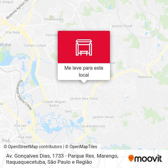Av. Gonçalves Dias, 1733 - Parque Res. Marengo, Itaquaquecetuba mapa