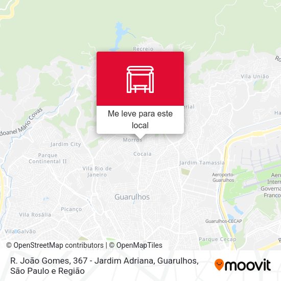 R. João Gomes, 367 - Jardim Adriana, Guarulhos mapa
