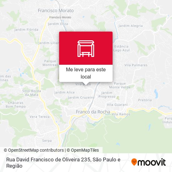 Rua David Francisco de Oliveira 235 mapa