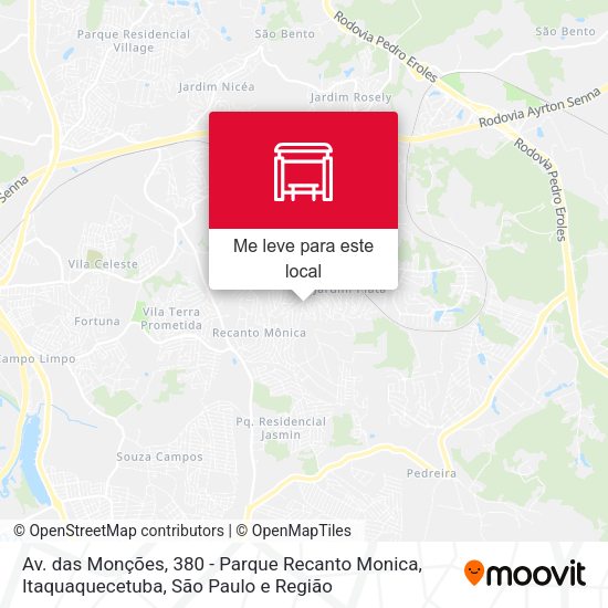 Av. das Monções, 380 - Parque Recanto Monica, Itaquaquecetuba mapa