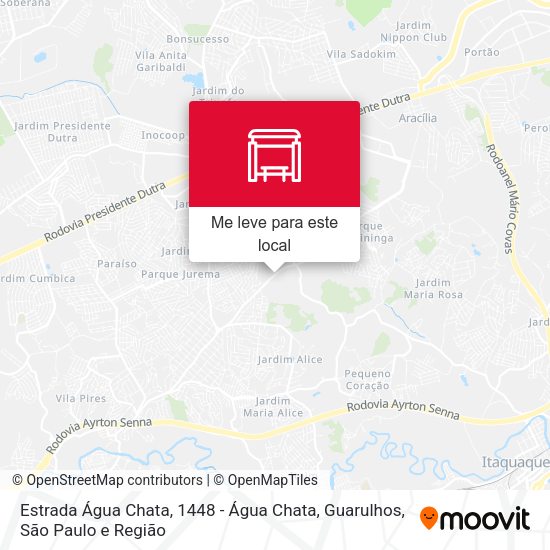 Estrada Água Chata, 1448 - Água Chata, Guarulhos mapa