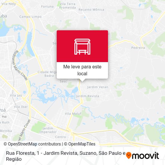 Rua Floresta, 1 - Jardim Revista, Suzano mapa