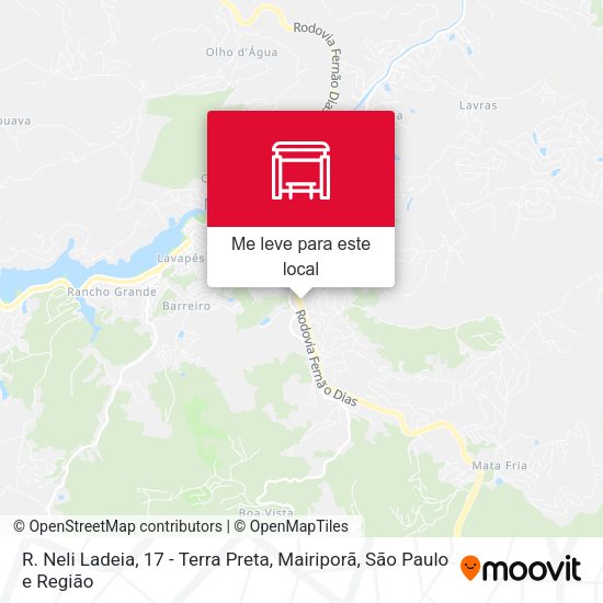 R. Neli Ladeia, 17 - Terra Preta, Mairiporã mapa