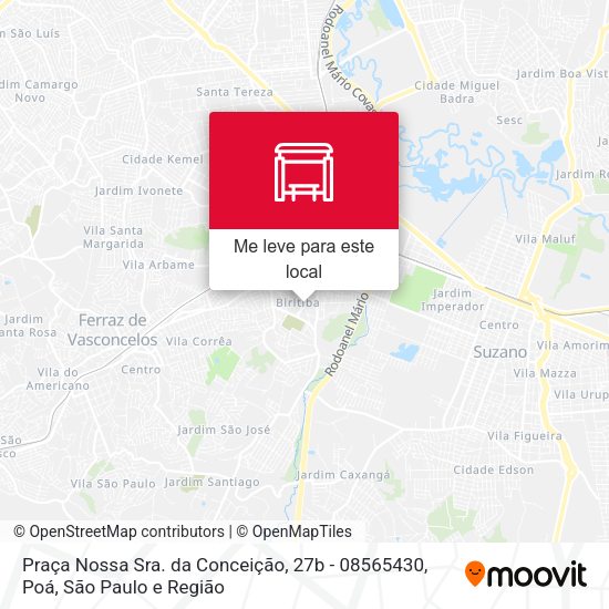 Praça Nossa Sra. da Conceição, 27b - 08565430, Poá mapa