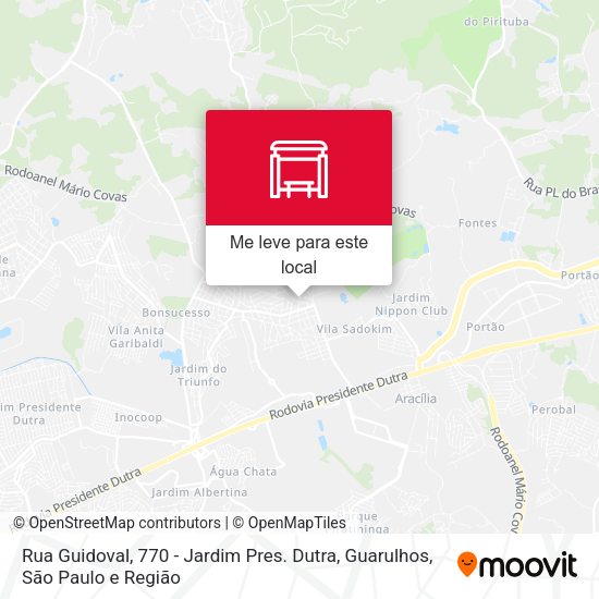 Rua Guidoval, 770 - Jardim Pres. Dutra, Guarulhos mapa