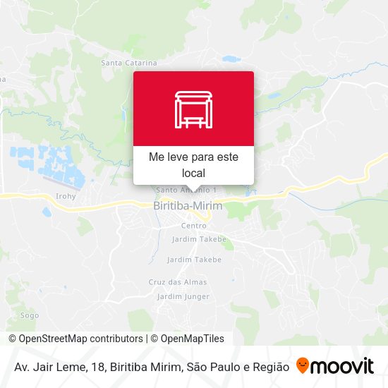 Av. Jair Leme, 18, Biritiba Mirim mapa