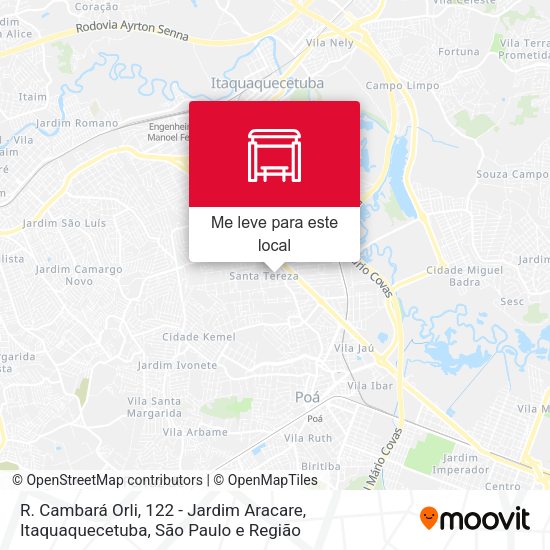 R. Cambará Orli, 122 - Jardim Aracare, Itaquaquecetuba mapa