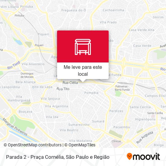 Parada 2 - Praça Cornélia mapa