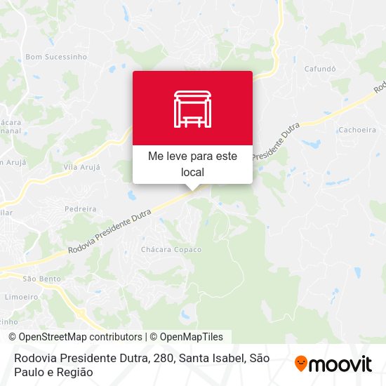 Rodovia Presidente Dutra, 280, Santa Isabel mapa