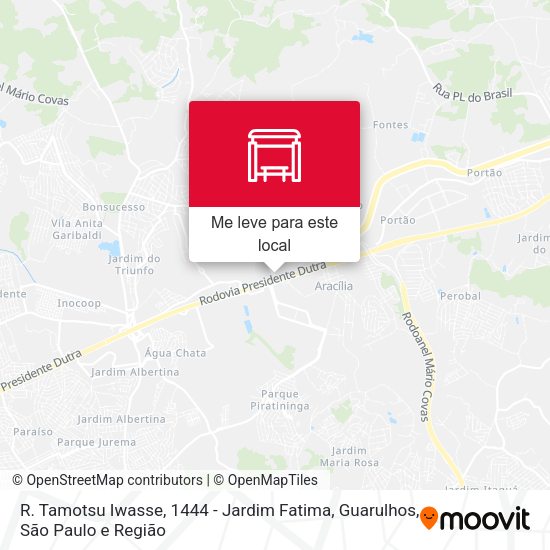 R. Tamotsu Iwasse, 1444 - Jardim Fatima, Guarulhos mapa