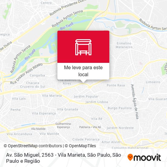 Av. São Miguel, 2563 - Vila Marieta, São Paulo mapa