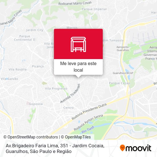 Av.Brigadeiro Faria Lima, 351 - Jardim Cocaia, Guarulhos mapa