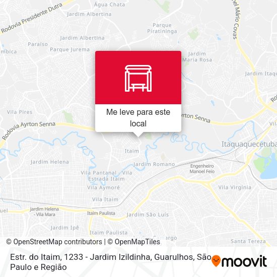 Estr. do Itaim, 1233 - Jardim Izildinha, Guarulhos mapa