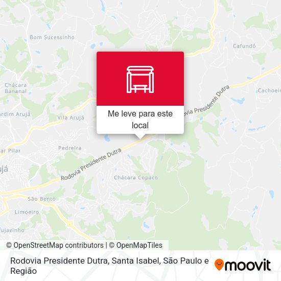 Rodovia Presidente Dutra, Santa Isabel mapa