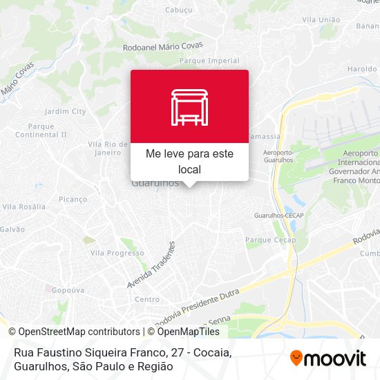 Rua Faustino Siqueira Franco, 27 - Cocaia, Guarulhos mapa