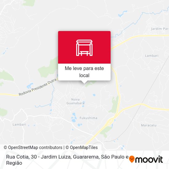 Rua Cotia, 30 - Jardim Luiza, Guararema mapa