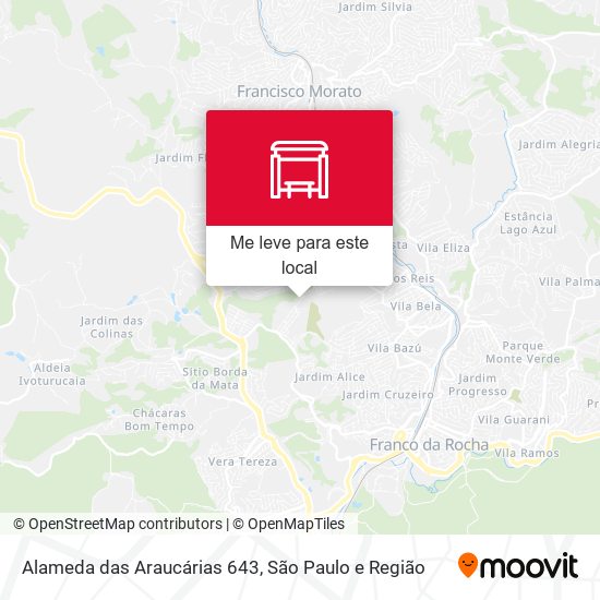 Alameda das Araucárias 643 mapa