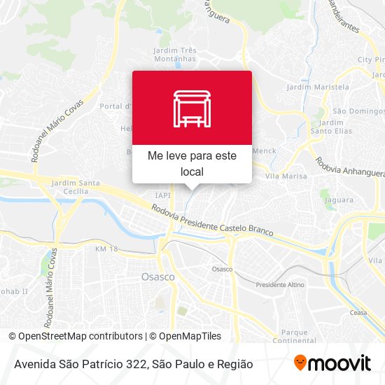 Avenida São Patrício 322 mapa