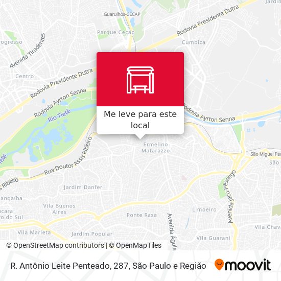 R. Antônio Leite Penteado, 287 mapa