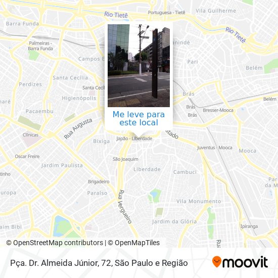 Pça. Dr. Almeida Júnior, 72 mapa