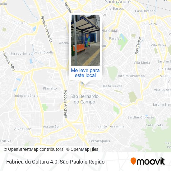 Fábrica da Cultura 4.0 mapa