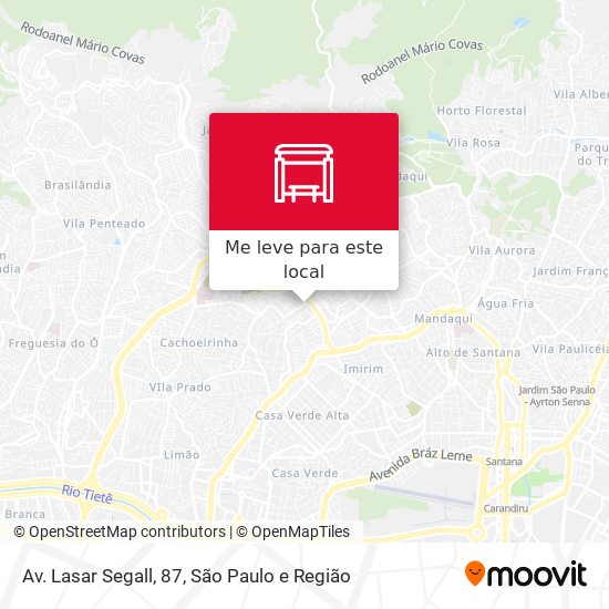Av. Lasar Segall, 87 mapa