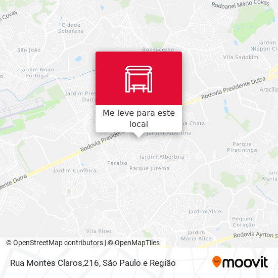 Rua Montes Claros,216 mapa