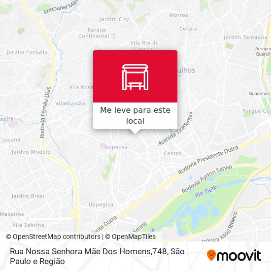 Rua Nossa Senhora Mãe Dos Homens,748 mapa