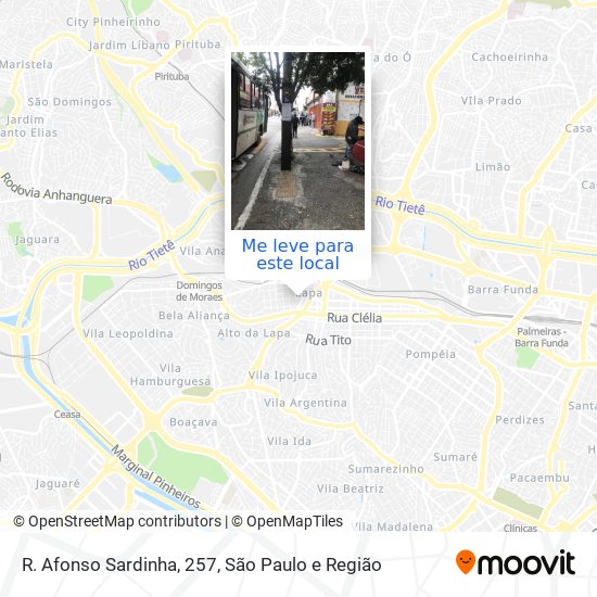 R. Afonso Sardinha, 257 mapa