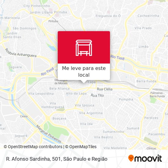 R. Afonso Sardinha, 501 mapa