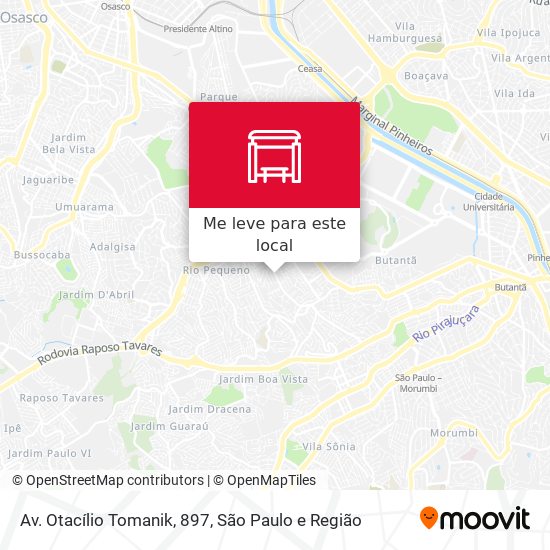 Av. Otacílio Tomanik, 897 mapa