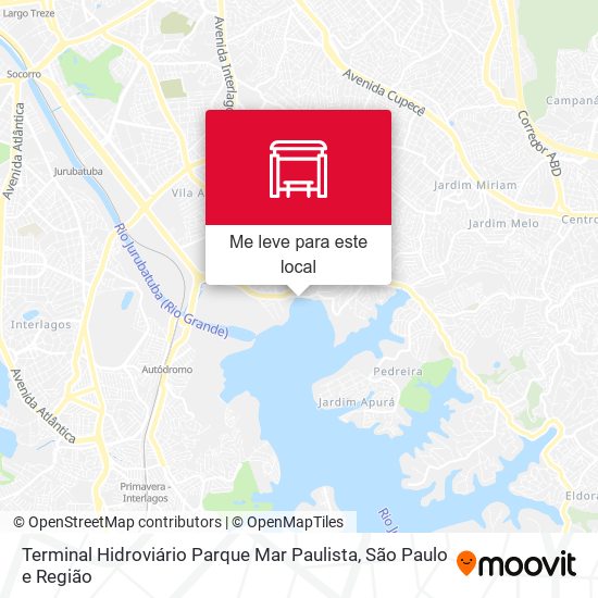 Terminal Hidroviário Parque Mar Paulista mapa