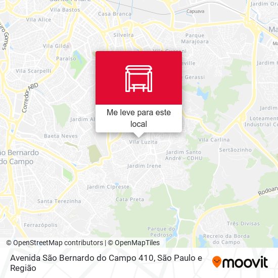 Avenida São Bernardo do Campo 410 mapa