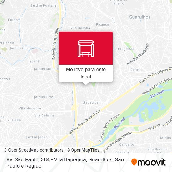 Av. São Paulo, 384 - Vila Itapegica, Guarulhos mapa