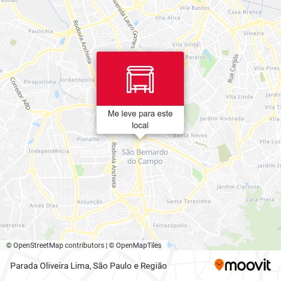 Parada Oliveira Lima mapa