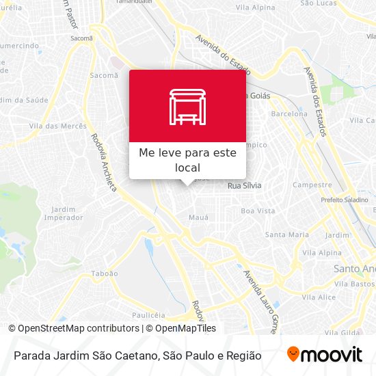 Parada Jardim São Caetano mapa
