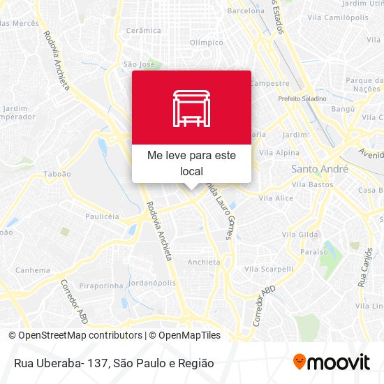 Rua Uberaba- 137 mapa