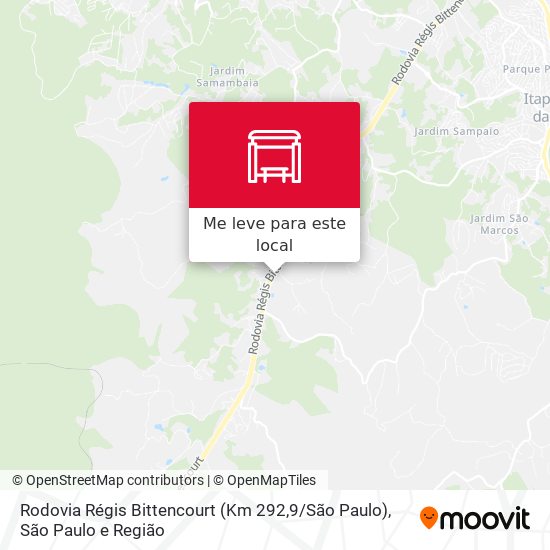 Rodovia Régis Bittencourt (Km 292,9 / São Paulo) mapa