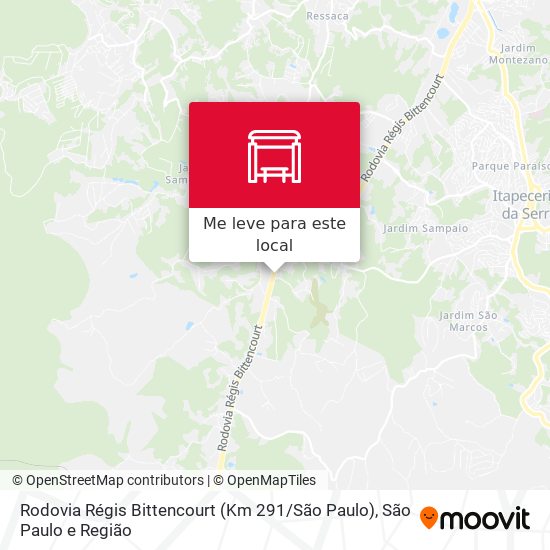 Rodovia Régis Bittencourt (Km 291 / São Paulo) mapa