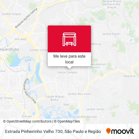 Estrada Pinheirinho Velho 730 mapa