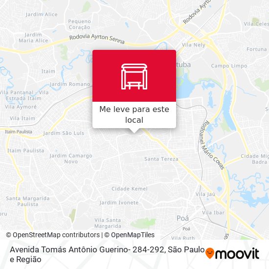 Avenida Tomás Antônio Guerino- 284-292 mapa