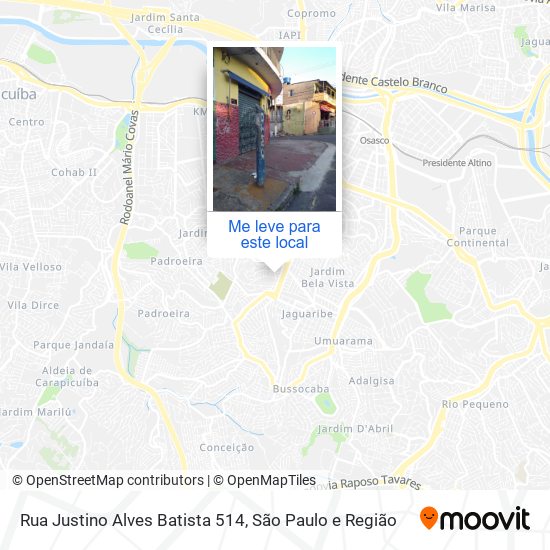 Rua Justino Alves Batista 514 mapa